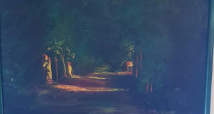 تابلوی نقاشی رنگ روغن روی بوم شب کمال آباد