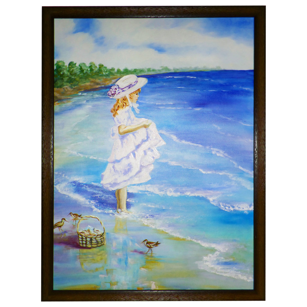 تابلوی نقاشی خیره در رویای آبی