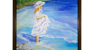تابلوی نقاشی خیره در رویای آبی